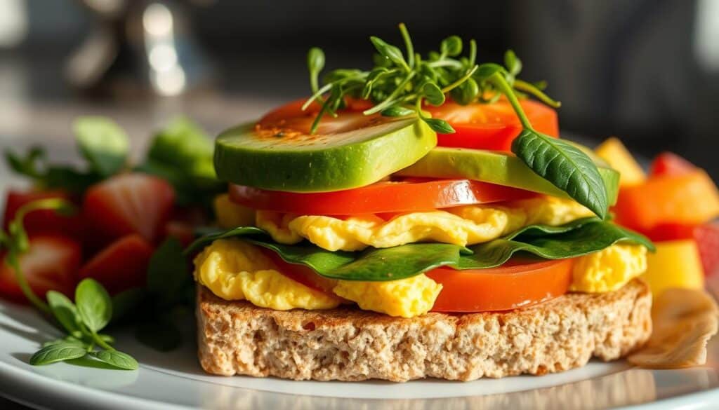 vegetarian breakfast sandwich